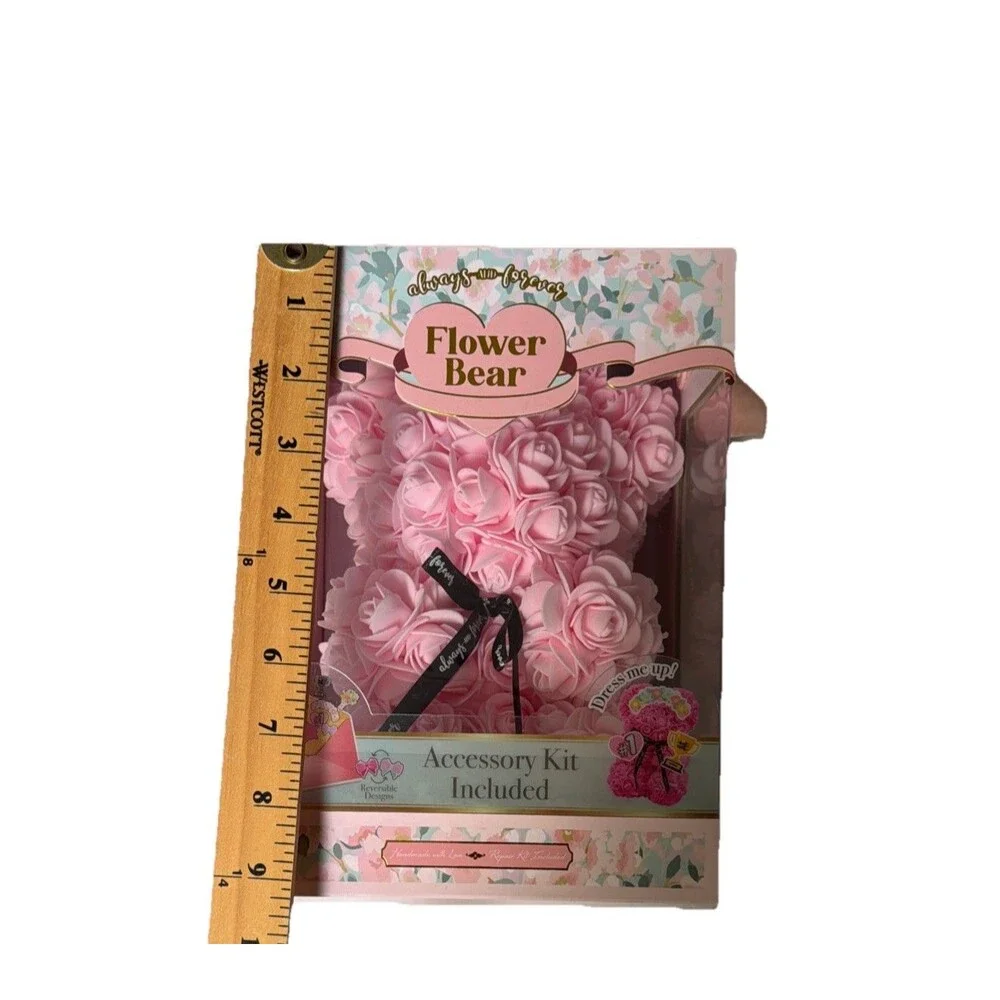 Sakura Pink Rose Flower Teddy Bear - Gift Box 10 inch Mother s Day & Birthday